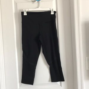 Black Leggings with Mesh Detail